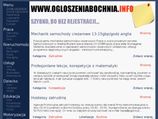 http://www.ogloszeniabochnia.info